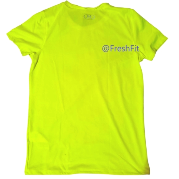 🆕Under Armour HeatGear Hi Viz Neon Yellow T-Shirt - Picture 2 of 6